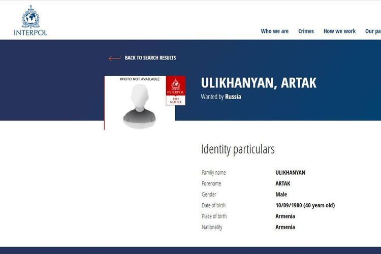 Rusiya adam öldürməkdə təqsirləndirilən ermənini beynəlxalq axtarışa verdi