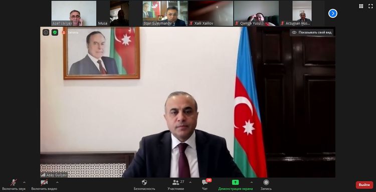 Azay Quliyev seçicilərlə videogörüş keçirib  