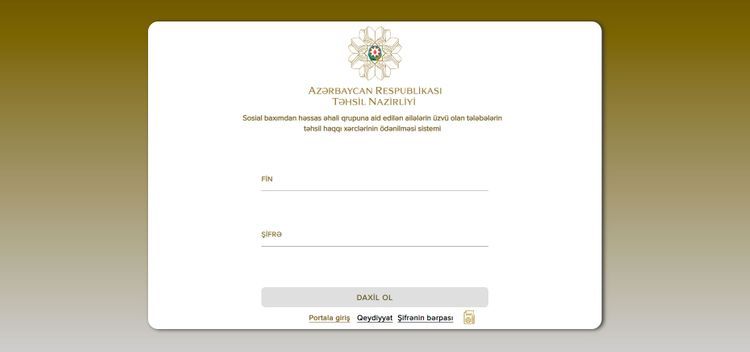 Bu tələbələrin təhsil haqqı xərcləri ilə bağlı elektron sistem yenidən aktivləşdirildi