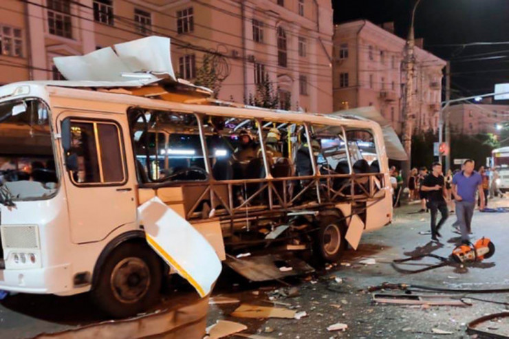 Rusiyada avtobus belə partladı - HADİSƏ ANI 