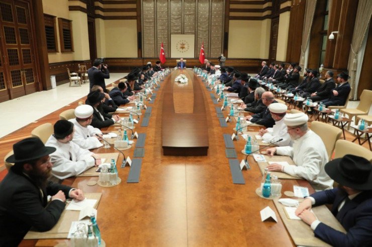 Ərdoğan 10 ölkənin yəhudi ravvinlərini  topladı - FOTO 