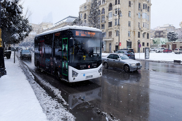 Bakıda havaya görə avtobusların tam hərəkət edə bilmədiyi ərazilər - SİYAHI 