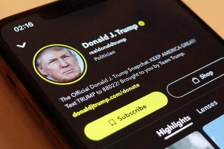 "Snapchat" Trampın hesabını həmişəlik bloklayacaq