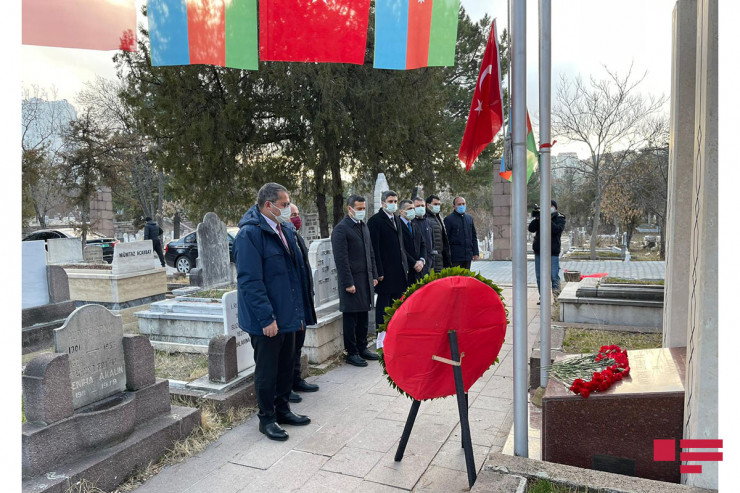 Məhəmməd Əmin Rəsulzadənin Ankaradakı məzarı ziyarət olunub-FOTO 