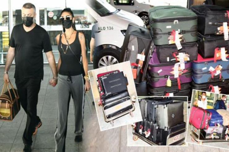 Bodruma 46 çamadanla  getdi - FOTO 