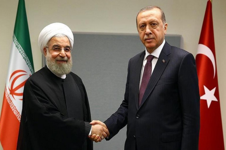 İran İslam Respublikasının Prezidenti Həsən Ruhani və Türkiyə Prezidenti Rəcəb Tayyib Ərdoğan