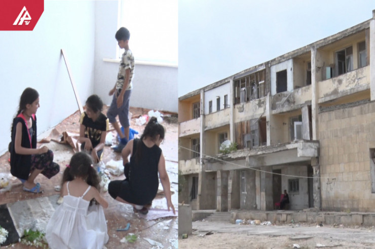 Pəncərələr yox, divarlar və dam isə uçur - UNUDULAN 6 AİLƏ...  - VİDEO 