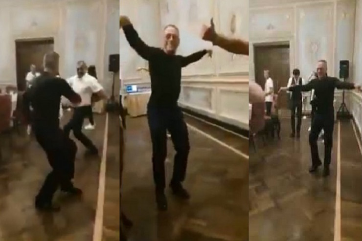 Van Damm qudası ilə "Ləzginka" oynadı - VİDEO 