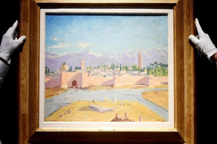 Uinston Çerçil tərəfindən çəkilmiş "Kutubiya məscidinin qüllələri" rəsmi