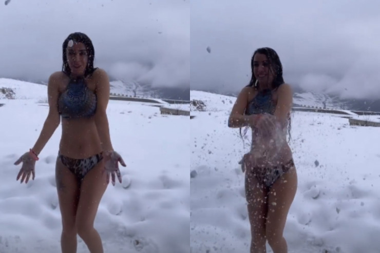 Azərbaycanlı rəqqasə başqa cür soyundu: Nələr baş verdi?  - VİDEO 