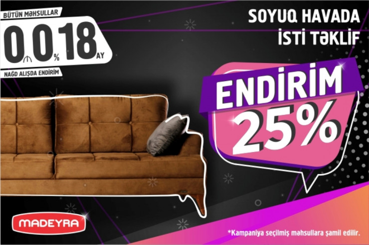 “Madeyra”da, endirimlər davam edir!