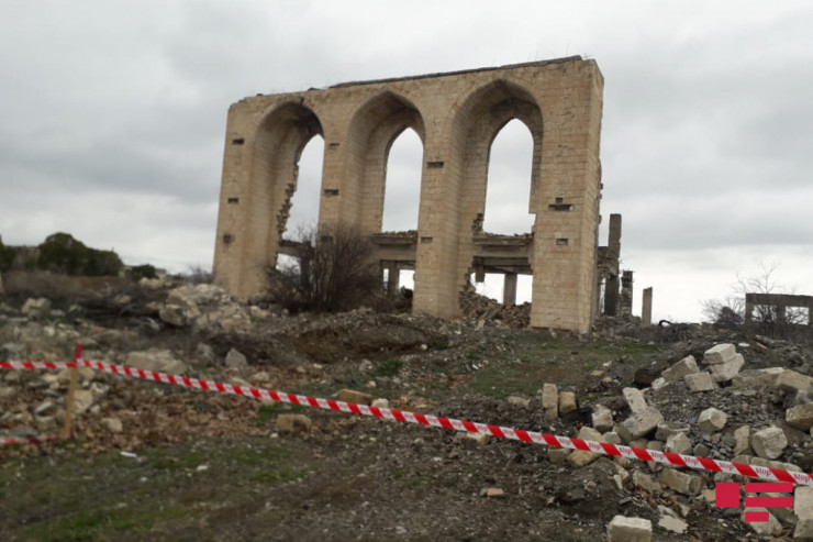 İşğaldan azad edilmiş Ağdam şəhərindən görüntü