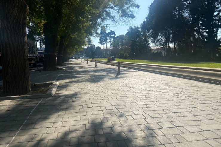 Paytaxtda velosiped yolunun inşasına BAŞLANILDI   -FOTO 