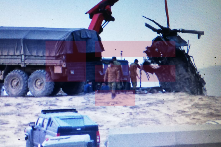 Helikopterin qəzaya düşdüyü yerdən EKSKLÜZİV GÖRÜNTÜLƏR 