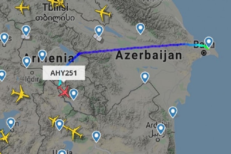 AZAL Ermənistanın hava məkanından istifadə etməyə başladı