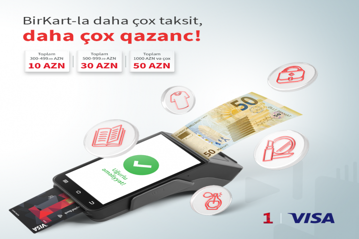 BirKart-la taksitli alış-veriş 50 AZN-dək vəsait qazandırır