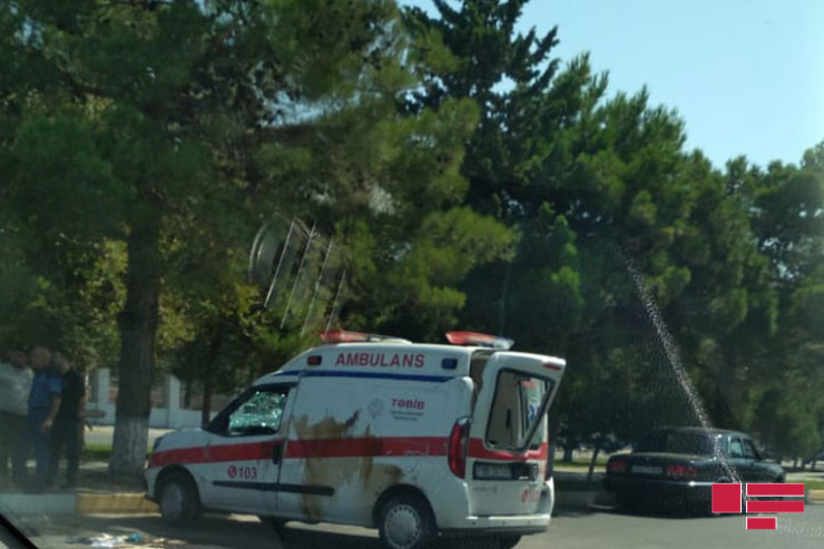 Sumqayıtda qəzaya uğrayan təcili tibbi yardım maşını