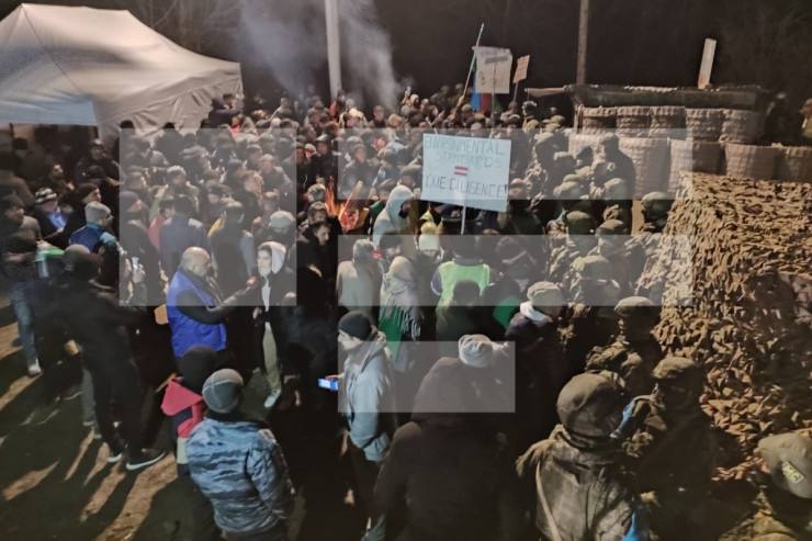 Eko-fəallar Laçın yolunda aksiyanı davam etdirir - VİDEO 