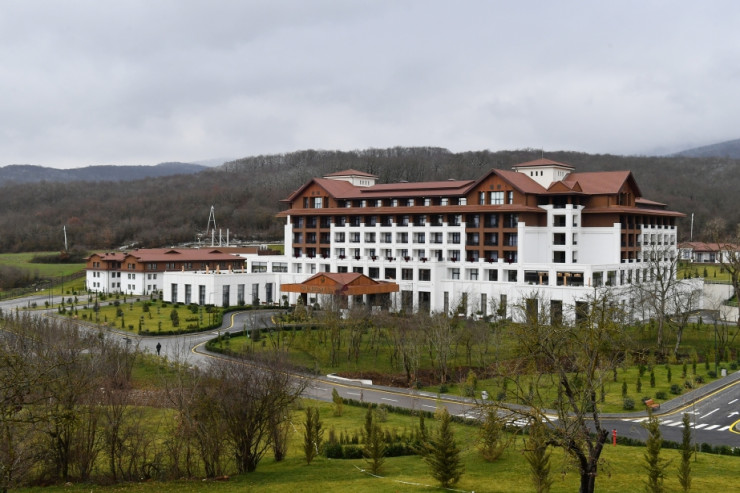 İlham Əliyev və Mehriban Əliyeva “Şabran” İstirahət Kompleksinin açılışında