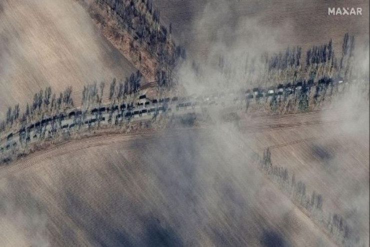Rusiyanın tank kolonu Kiyevin yaxınlığında  -FOTO 
