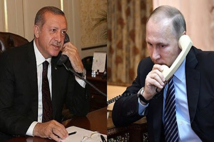 Rusiya Prezidenti Vladimir Putin və Türkiyə Prezidenti Rəcəb Tayyib Ərdoğan