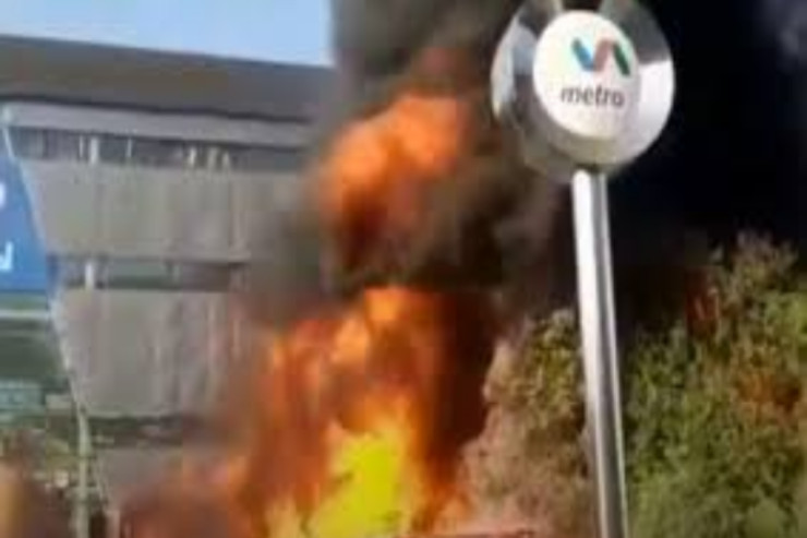 Bakıda metrostansiya yaxınlığındakı yanğın söndürüldü-YENİLƏNİB-1 
