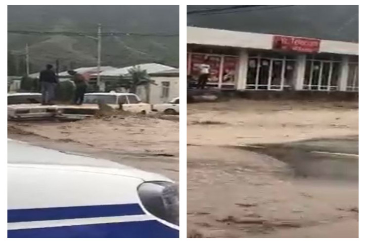 Goranboyda kəndi sel basdı - DƏHŞƏTLİ GÖRÜNTÜLƏR  - FOTO  - YENİLƏNİB 