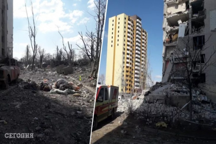 Rusiya ordusunun bombası bir ailəni məhv etdi, əkizlər də var -  VİDEO 