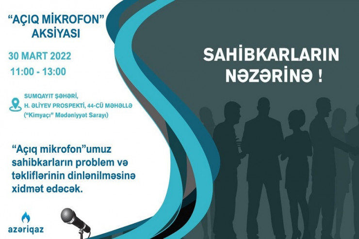 "Azəriqaz"ın növbəti "Açıq mikrafon"  aksiyası bu tarixdə OLACAQ