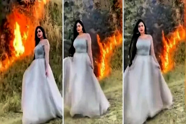 “Tik-Tok”  yenə təəccübləndirmədi - Video üçün meşəni yandırdı – VİDEO 