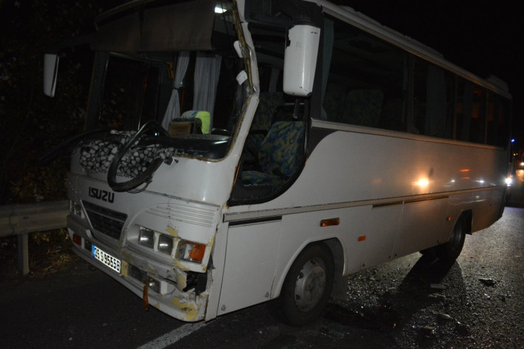İşçiləri daşıyan avtobus  QƏZA   törətdi, 17 nəfər...