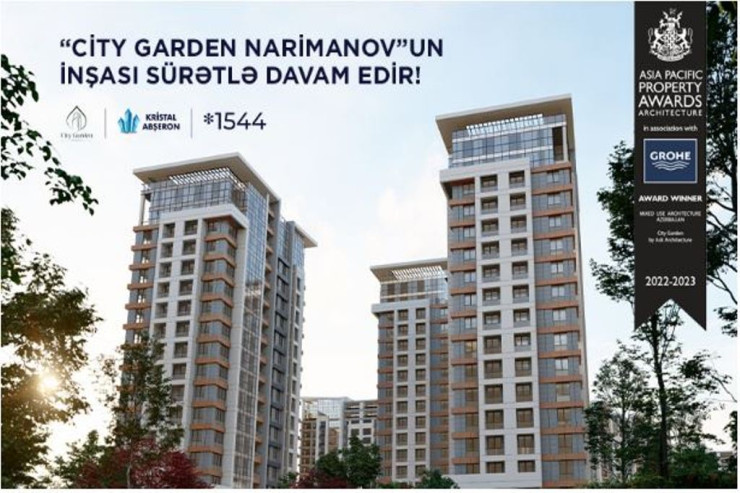 ® Meqa yaşayış kompleksi “City Garden Narimanov”un inşası sürətlə davam edir! - VİDEO 