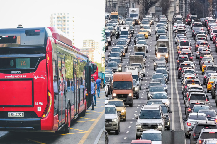 Bu avtobuslar Bakıda yollarda qaldı - SİYAHI 