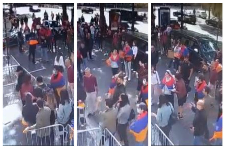 Erməni radikallar Parisdə Azərbaycan səfirliyinə basqın etdi -VİDEO 