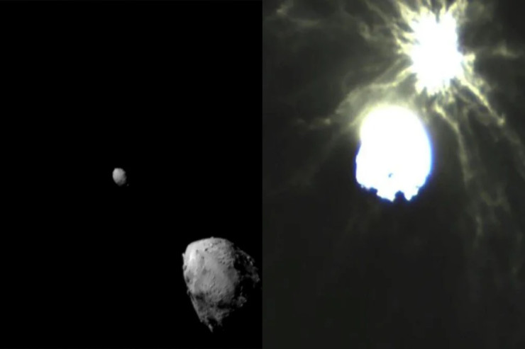 Kosmik aparatla asteroid toqquşmasının  İLK GÖRÜNTÜLƏRİ  