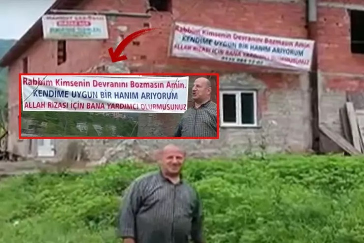  Evlənmək üçün   evinin qabağına  ELAN   asdı