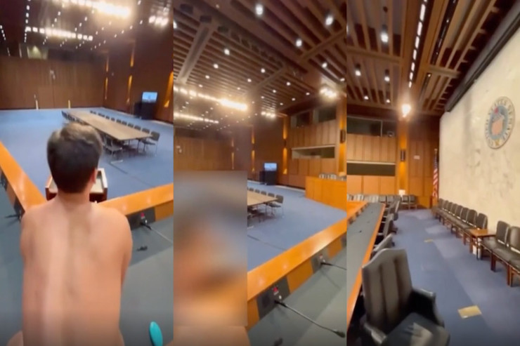 Senatın palatasında porno video çəkildi 