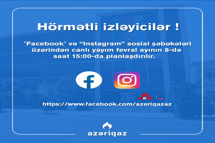 "Azəriqaz"da canlı yayım OLACAQ 