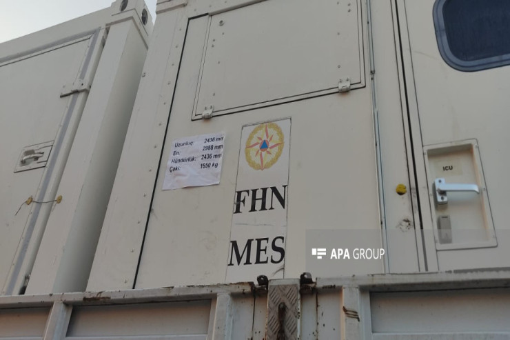 FHN Kahramanmaraşda mobil səhra hospitalı quraşdırır -FOTO 