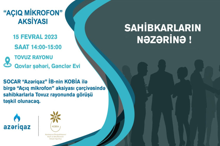 Tovuz sakinlərinin DİQQƏTİNƏ:  Sualları cavablandırılacaq