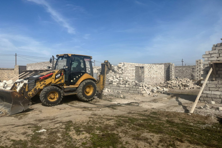 Bakıda qanunsuz tikilən obyektlər SÖKÜLDÜ  - FOTO 