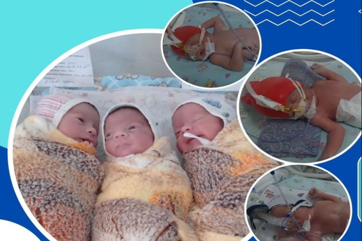 Azərbaycanda 44 yaşlı qadın üçəm dünyaya gətirdi