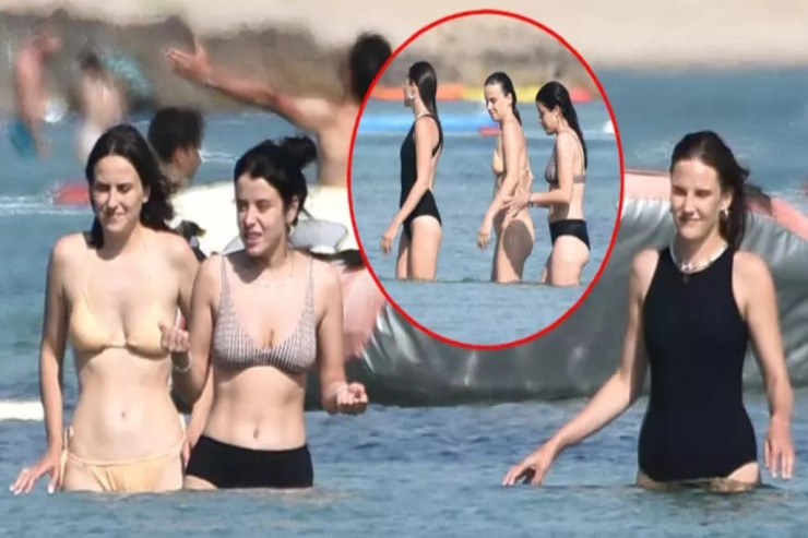 Alina Boz çimərlikdə çətin anlar yaşadı 