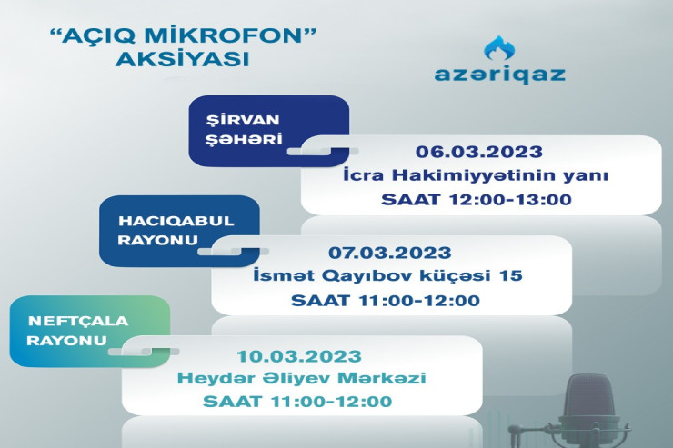 “Azəriqaz” növbəti həftə bu rayonlarda OLACAQ