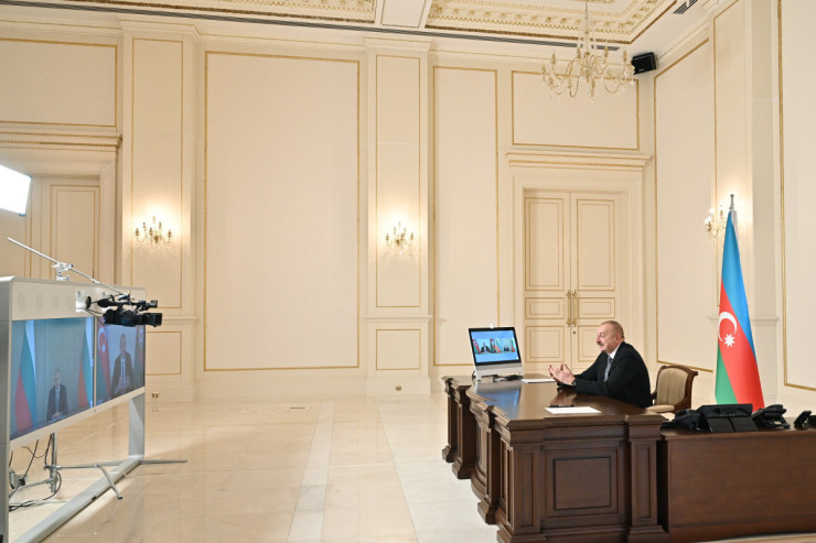 İlham Əliyev Bolqarıstan Prezidenti ilə videokonfrans formatında görüşüb