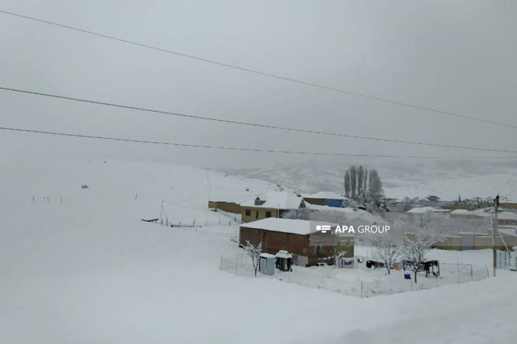 Azərbaycanın bu rayonuna qar yağdı