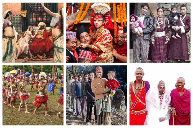 Kişi hərəmxanaları  – Çoxərli qadınlar, taxılan buynuzlar, atası bilinməyən varlı uşaqlar