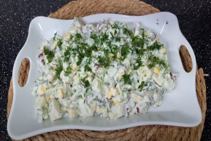  Az ərzaqla   hazırlanan çox dadlı kartof salatı