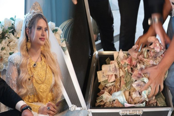 Gəlinə o qədər qızıl taxdılar ki,  daşıya bilmədi  