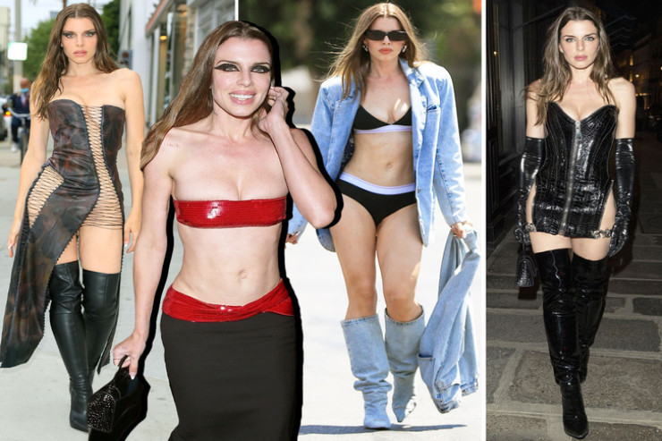 Culiya Foksun yarıçılpaq  dəri geyimi   görənləri heyrətləndirdi